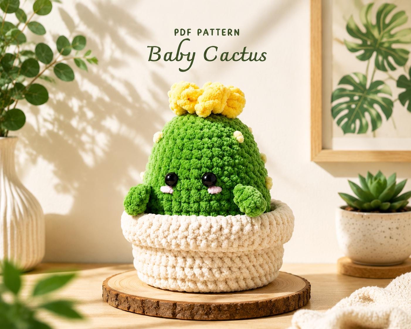 il_fullxfull.8088904195_d005.jpg Baby Cactus Crochet Pattern | Cute Amigurumi PDF | DIY Plush Cactus Digital Download for Crafts & Gifts - Image 1