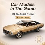 Desert Muscle Car STL for 3D Printing, Battle Royale Inspired Vehicle Model, Gaming Car Miniature, Digital Download