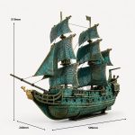 Sailing Ship Model SVG Bundle | Pirate Ship Laser Cut Files | Wooden Ship DIY Kit Plans | DxF SvG Ai DwG Files | Nautical Home Decor Gift - Image 3