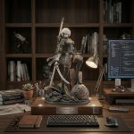 2B NieR Automata STL File for 3D Printing, Anime Game Character Figure, 2B Statue Digital Download, Resin 3D Printer Model, Gamer STL - Image 3