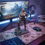Fantasy Female Warrior STL for 3D Printing, Sword Huntress Miniature, RPG Tabletop Figure, Digital Download - Image 3
