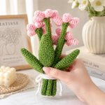 Pink Crochet Flower Bouquet Pattern PDF, Amigurumi Flower Pattern, Crochet Floral Arrangement, Handmade Flower Digital Download - Image 3