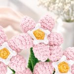 Pink Crochet Flower Bouquet Pattern PDF, Amigurumi Flower Pattern, Crochet Floral Arrangement, Handmade Flower Digital Download - Image 5