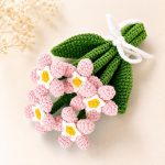 Pink Crochet Flower Bouquet Pattern PDF, Amigurumi Flower Pattern, Crochet Floral Arrangement, Handmade Flower Digital Download - Image 4