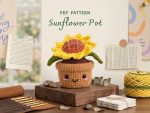 Sunflower Pot Crochet Pattern PDF, Cute Amigurumi Sunflower Plush, Crochet Pattern Download, Handmade Gift Idea, Nursery Desk Decor