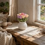 Crocheted Vase with Tulip Flowers STL File, Cute Floral Home Decor 3D Print, Aesthetic Crochet Style Vase, Instant Digital Download - Image 2
