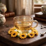 Sunflower Coaster Pot Crochet Pattern PDF | Cute Flower Coaster Set with Basket | Handmade Home Decor | Beginner-Friendly Crochet Pattern - Image 2