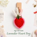 Lavender Heart Bag Crochet Pattern PDF, Floral Heart Purse Pattern, Crochet Flower Bag, Valentine Gift, Spring Decor