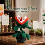 Carnivorous Plant Crochet Pattern PDF | Venus Flytrap Amigurumi Pattern | Crochet Plant PDF Download | Plant Lover Gift