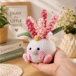 Lavender Unicorn Pot Crochet Pattern, Amigurumi Flower Pot PDF, Cute Unicorn Decor, Pink Lavender Crochet Pattern - Image 4