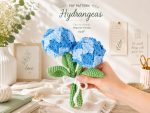 Hydrangeas Crochet Pattern PDF, Crochet Flower Bouquet Pattern, Beginner Hydrangea Floral Decor, Digital Download