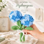 Hydrangeas Crochet Pattern PDF, Crochet Flower Bouquet Pattern, Beginner Hydrangea Floral Decor, Digital Download