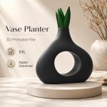 Vase Planter STL File for 3D Printing, Modern Flower Pot Digital Download, Decorative Plant Holder, Succulent Planter, Home Decor STL