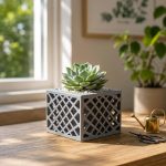 Star Spectrum Planter STL File for 3D Printing, Celestial Flower Pot Digital Download, Cosmic Succulent Planter, Modern Plant Holder