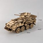 Military Vehicle Model Laser Cut Files | DIY Army Tank Wood Model Kit SvG DxF DwG Ai | DIY Kit M1296 digital download - Image 3