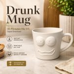 Drunk Mug STL File for 3D Printing, Funny Beer Mug Digital Download, Novelty Drinking Cup, Party Gift STL, Printable Mug Design - Image 3