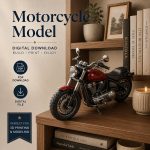 Motorcycle STL File – Exclusive 3D Printable Bike Model, Detailed Motorcycle Decor, Instant Digital Download - Image 3