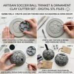 Soccer Ball Clay Cutter STL File – Large 3D Printable Polymer Clay Cutter, Sports Cookie Cutter, Instant Digital Download - Image 4