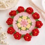 Crochet Peach Blossom Coaster Pattern PDF, Floral Coaster Crochet Pattern, Spring Home Decor, Instant Download - Image 6