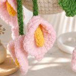 Calla Lily Basket Crochet Pattern PDF, Hanging Crochet Flower Basket, Crochet Plant Decor Pattern, Amigurumi Flower PDF - Image 2