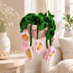 Calla Lily Basket Crochet Pattern PDF, Hanging Crochet Flower Basket, Crochet Plant Decor Pattern, Amigurumi Flower PDF - Image 4