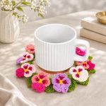 Pansy Crochet Pattern PDF, Flower Pot Crochet Pattern, Crochet Pansy Coaster, Amigurumi Floral Decor, DIY Handmade Gift - Image 3