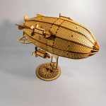 Blimp Model Laser Cut Files SvG DxF Ai DwG | Airship Wooden 3D Puzzle CNC Plans | Steampunk Zeppelin DIY Model Kit - Image 5