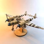 P-38 Lightning Fighter Model Laser Cut Files | WWII Aircraft Wood Model Plans | SvG DxF Ai DwG | Laser cutting templates - Image 7