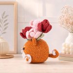 Crochet Shiba Pot PDF Pattern, Tulip Flower Amigurumi Dog Planter, Cute Shiba Inu Crochet Pattern, Digital Download - Image 2