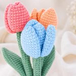 Crochet Tulip PDF Pattern, Amigurumi Flower Bouquet, Handmade Tulips Crochet Pattern, Spring Flower Decor Digital Download - Image 5