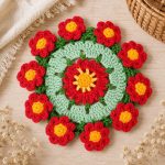 Red Crochet Flower Pot Pattern PDF, Crochet Daisy Bouquet Pattern, Amigurumi Floral Home Decor, Instant Download - Image 6