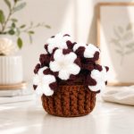Cotton Flower Coaster Pot Crochet Pattern PDF, Floral Cup Coaster, Crochet Flower Pot Pattern, Handmade Home Decor - Image 3