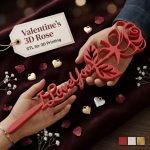 Valentine Rose “I Love You” STL File for 3D Printing, Romantic Rose Gift 3D Model, Love Decor Digital Download, Easy Print Valentine DIY