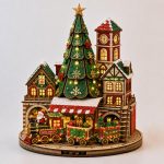 3D Christmas Village SVG DXF | Laser Cut Files Santa Express Train | Christmas Decor DIY | Digital Download - Image 4