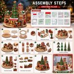 3D Christmas Village SVG DXF | Laser Cut Files Santa Express Train | Christmas Decor DIY | Digital Download - Image 2
