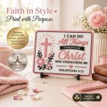 Faith Scripture Desk Decor STL File, Christian Bible Verse 3D Print Model, Inspirational Religious Desk Sign, Church Decor Digital Download