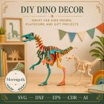 Velociraptor SVG Laser Cut File, 3D Raptor Puzzle Dxf Eps CDR AI, Dinosaur Vector Digital Download - Image 9