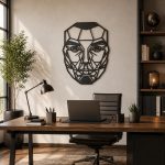 Robotic Face Wall Decor STL File for 3D Printing, Futuristic Wall Art Digital Download, Sci Fi Home Decor, Printable Wall Sculpture - Image 3