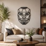 Robotic Face Wall Decor STL File for 3D Printing, Futuristic Wall Art Digital Download, Sci Fi Home Decor, Printable Wall Sculpture - Image 4