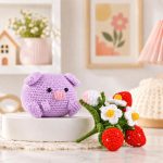 Strawberry Pig Pot Crochet Pattern PDF, Cute Amigurumi Pig Planter, Strawberry Flower Pot Plush, Handmade Crochet Toy Pattern - Image 3