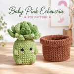 Crochet Succulent Pattern PDF, Echeveria Amigurumi Plant, Crochet Potted Plant Pattern, Kawaii Plush Succulent