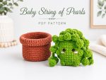 String of Pearls Crochet Pattern PDF, Baby Succulent Amigurumi Plant Pattern, Cute Crochet Plant Instant Download