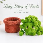 String of Pearls Crochet Pattern PDF, Baby Succulent Amigurumi Plant Pattern, Cute Crochet Plant Instant Download