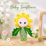 Baby Sunflower Crochet Pattern PDF, Amigurumi Flower Doll Pattern, Cute Sunflower Plushie Crochet, Digital Download