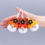 Crochet Pattern Amigurumi Gnome Keychain with Flower, Crochet Car Hanger, Easy Beginner Crochet Pattern PDF - Image 8