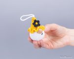 Crochet Pattern Amigurumi Gnome Keychain with Flower, Crochet Car Hanger, Easy Beginner Crochet Pattern PDF - Image 14