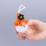 Crochet Pattern Amigurumi Gnome Keychain with Flower, Crochet Car Hanger, Easy Beginner Crochet Pattern PDF - Image 17
