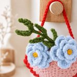 Crochet Heart Bag Pattern PDF, Camellia Flower Bag Pattern, Crochet Purse Pattern, Valentine Heart Bag - Image 5