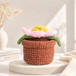 Camellia Flower Pot Crochet Pattern PDF, Amigurumi Flower Pot Pattern, Cute Crochet Plant Tutorial, Floral Home Decor - Image 2