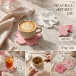 Cherry Blossom Coaster STL File, Sakura Drink Coaster 3D Print Model, Japanese Floral Home Decor, Cute Botanical Coaster Digital Download - Image 5